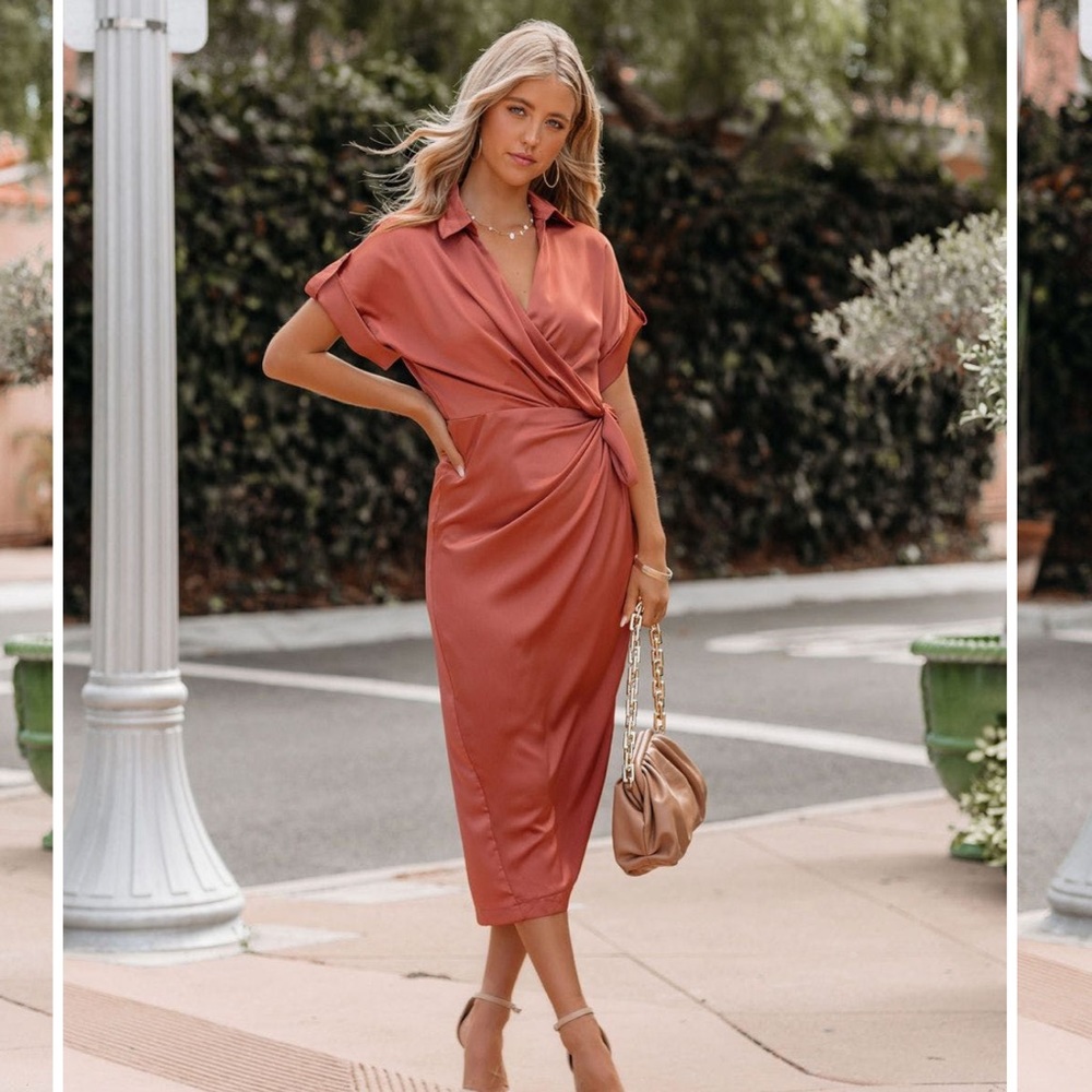 VICI Dressy Satin Wrap Dress-NWT